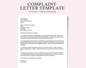 complaint letter,letter for complain,complaint template,complaint letter template,formal complaint letter template