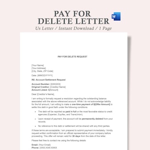 Carta de pago por eliminación, plantilla de carta de pago por eliminación, carta de eliminación para crédito, carta de pago por eliminación de cobros, carta de pago por eliminación en PDF