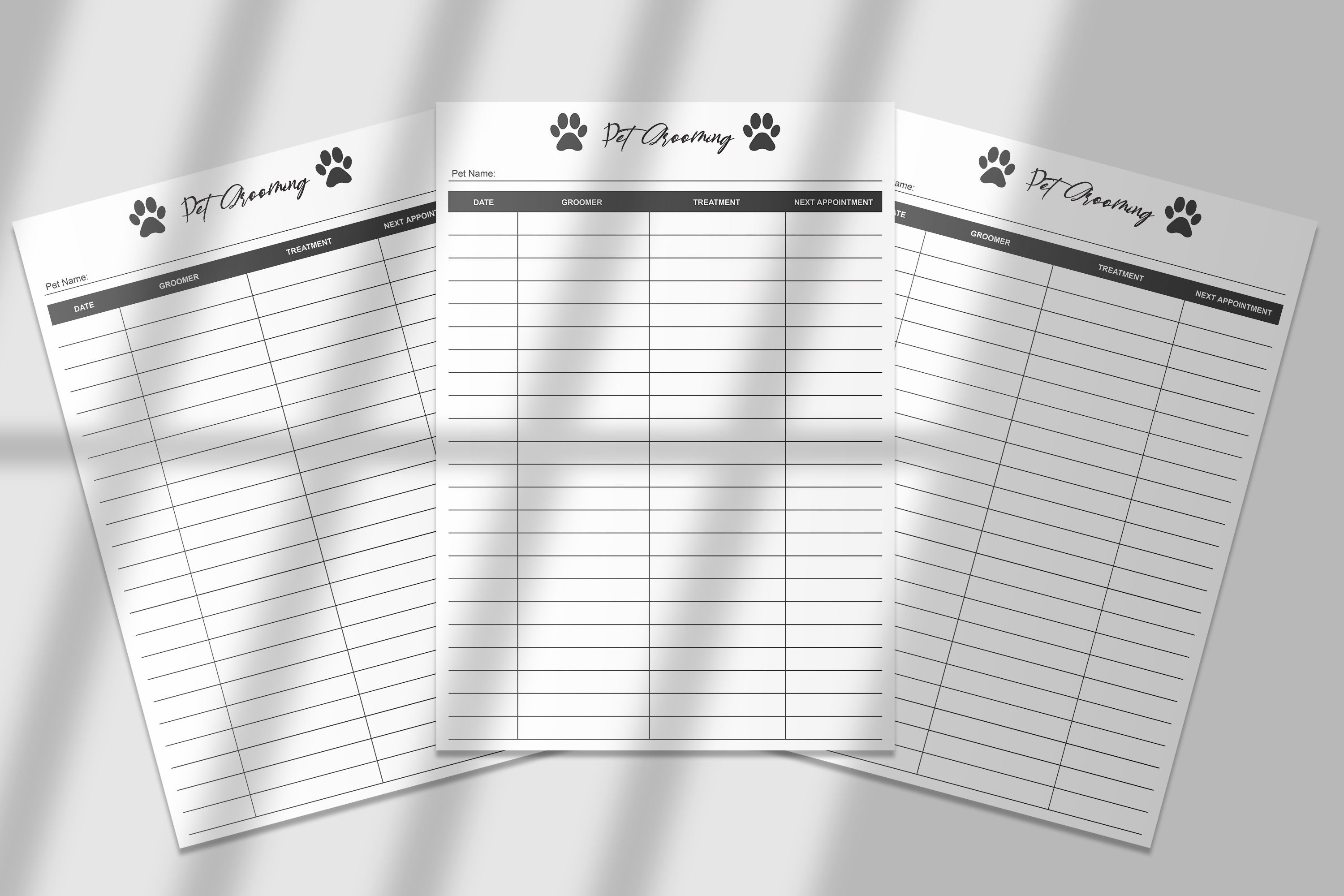 Pet Grooming LogPet OrganizerPet RecordPet LogCat Etsy España