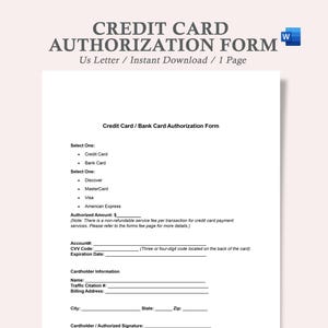 Formulario de autorización de tarjeta de crédito, plantilla de formulario de autorización de tarjeta de crédito, formulario de autorización de pago con tarjeta de crédito
