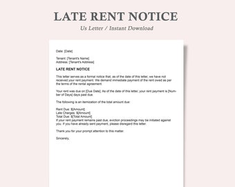 late rent notice,late rent letter,late rent template,late rent payment notice,late payment notice template