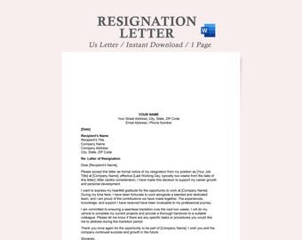 resignation letter template,resignation letter,resignation template,professional resignation letter,simple resignation letter template