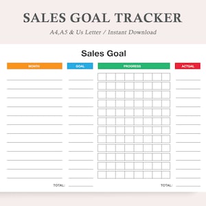 sales goal template,sales goal planner,sales goal tracker template,monthly sales goals template