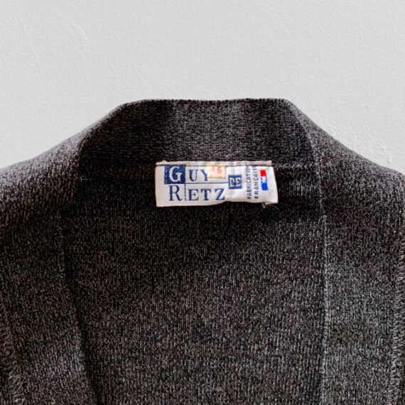 Vintage 1990s Charcoal Grey Cardigan - image 10