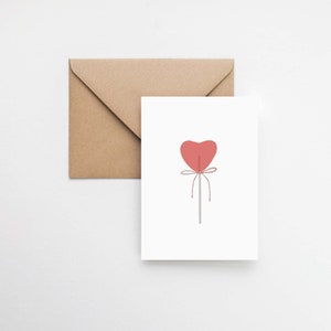 LOVE LOLLIPOP Biglietto d'auguri di San Valentino / biglietto d'amore ecologico / Elemente Design