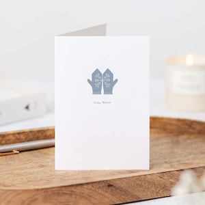 Carte de Noël minimaliste STAY WARM / carte de voeux écologique / Elemente Design