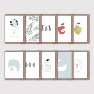 Set quotidiano di 10 biglietti d'auguri e sigilli adesivi Elemente Design