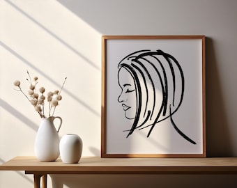 Custom Line Art Portrait | Personalized Couple Family Drawing (Digital Download)