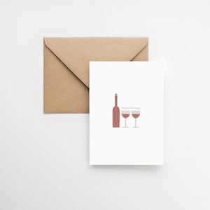 red wine / minimalist birthday cards / elemente design