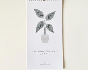 永久誕生日カレンダー/植物デザイン、日付なし壁掛けプランナー