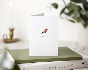 クリスマスバード ウソ ミニマリスト クリスマスカード / エコフレンドリー グリーティングカード / Elemente Design