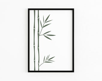 竹の植物のアートプリント | ミニマリスト A4 ポスター | Elemente Design