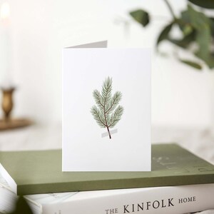 Eco-friendly Pine Branches Print Christmas Cards Festive Holiday Greetings Elemente Design