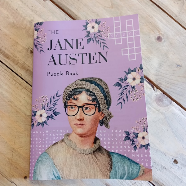 Livre de réflexion Jane Austen. 2e édition. Mots croisés : anagrammes. Des énigmes et des allumettes amusantes. Cadeau Jane Austen.
