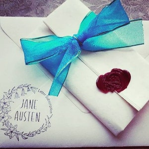 Carta de Jane Austen sobre la persuasión. Fan fiction basada en la novela. Amigo por correspondencia de la Regencia. Carta con sello de lacre. Personaje reconfortante: Anne Elliot, Capitán Wentworth.