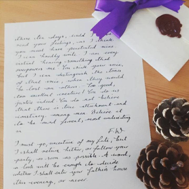 Persuasion Letter Wax Seal Letter Captain Wentworth Love Letter Jane 
