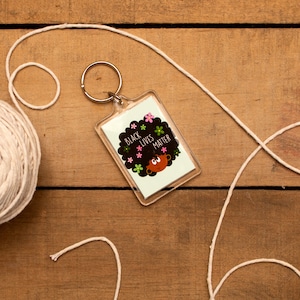Adorable African American Handmade Art keyring by a black owned business.