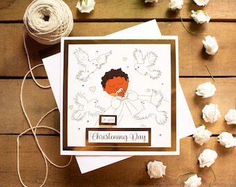 Handmade Christening Day Cards for them – Greeting cards – Religious Events – African American Children