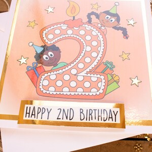 Handmade Unisex 1st 5th Birthday Cards for Princes & Princesses Birthday Cards for Ages 1-5 Birthday cards for Children image 5