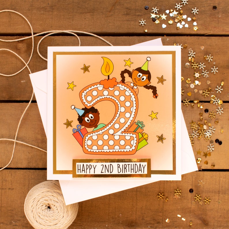 Handmade Unisex 1st 5th Birthday Cards for Princes & Princesses Birthday Cards for Ages 1-5 Birthday cards for Children image 4