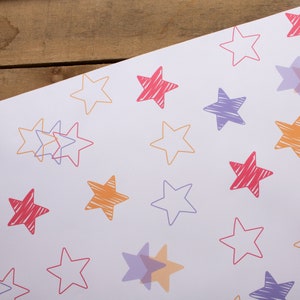 Gift wrapping paper sheets for girls and boys simple and cute illustration art wrapping paper sheets