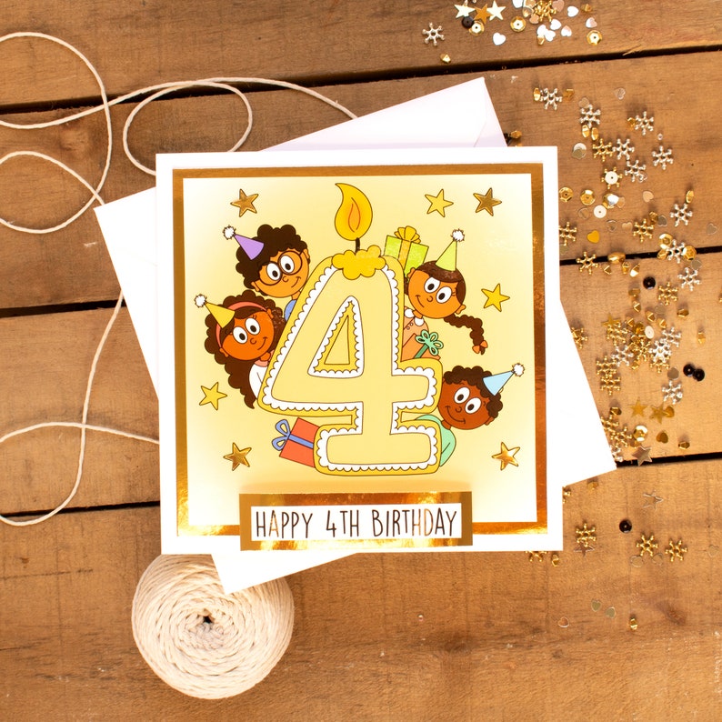 Handmade Unisex 1st 5th Birthday Cards for Princes & Princesses Birthday Cards for Ages 1-5 Birthday cards for Children image 7