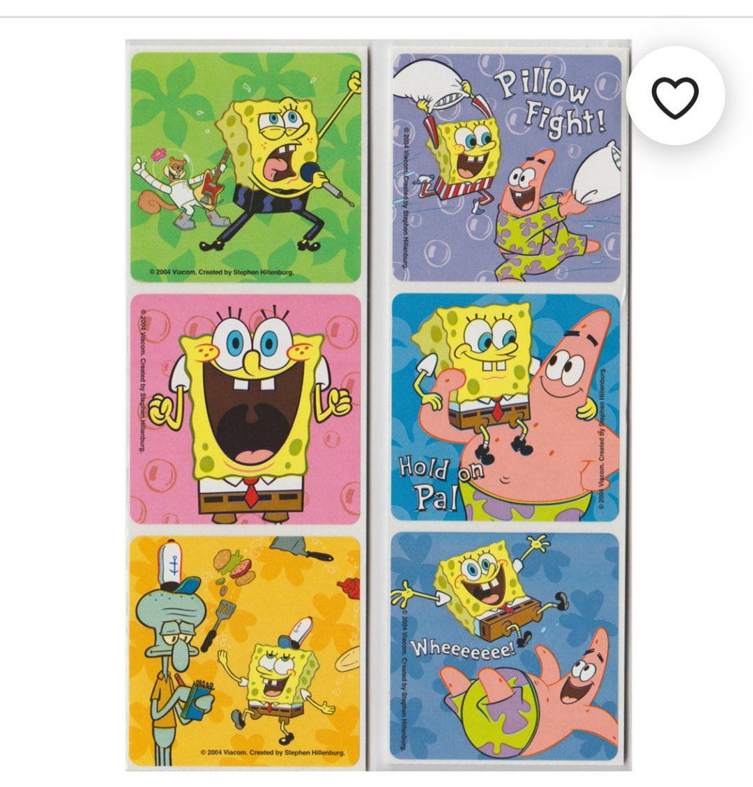 SpongeBob Stickers | Etsy