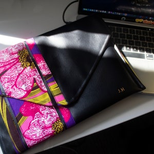 Floral Ankara Laptop Sleeve/ Case_ Device Case MacBook, Laptops, Tablets with Ankara / African print Fabric Detail image 3