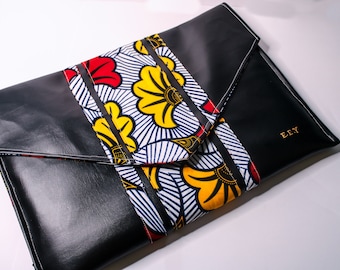 LAPTOP SLEEVE / CASE | All Devices  (MacBook, Laptops, Tablets) with Ankara / African print Fabric | Yellow and Red (Wedding Flowers Ankara)