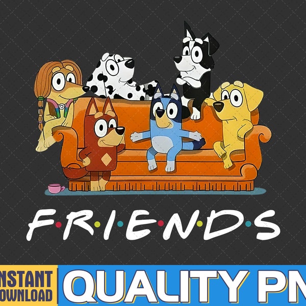 Bluey Friends png, Cartoon Bluey Family PNG, Bluey Bingo PNG, Bluey Mom Kids png, Bluey Mom Png, Instant Digital Download