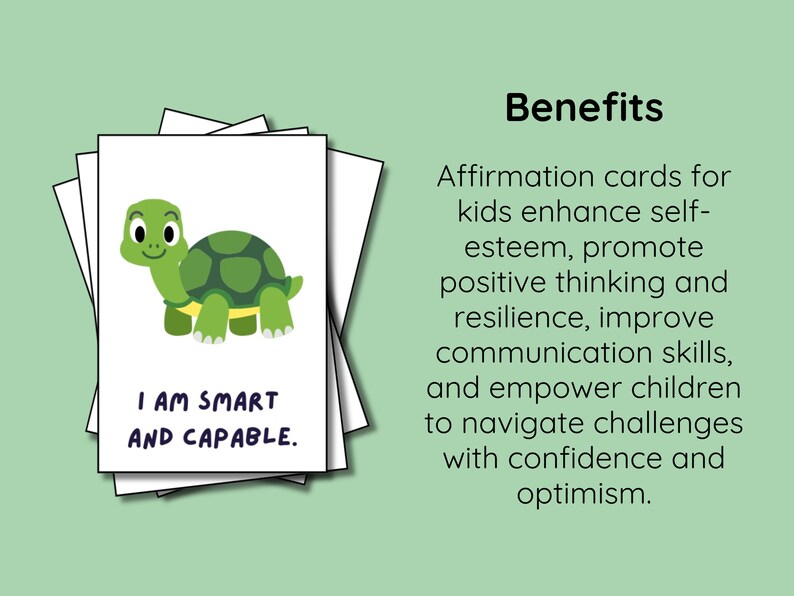 Cute Baby Animal Positive Affirmation Cards for Kids | Printable A4 PDF ...