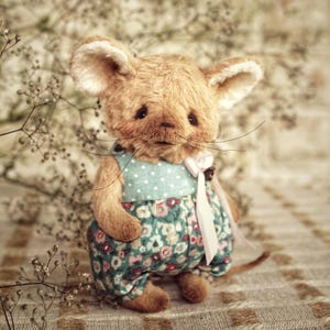 Handmade mouse Artist toy Birthday gift Art doll ooak Teddy mouse Stuffed mouse Plushies
