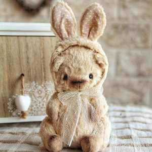 Handmade teddybear Miniature teddy bear Small bear Handmade toy Stuffed bear Artist bear Birthday gift Ooak bear Art doll