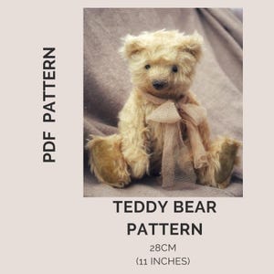 Classic 11-inch Jointed Teddy Bear Sewing Pattern (PDF Pattern