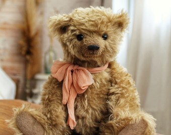 Artist teddy bear. Handmade teddy bear. Memory bear. Collectible teddy bear. Classic bear. Teddy bear. Ooak bear. Home decor. Handmade toy