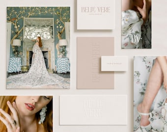 Belle Vere, Semi-Custom Brand Kit, Premade Brand kit, Premade Logo Design, Brand Package