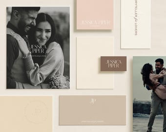 Jessica, Semi-Custom Brand Kit, Premade Brand kit, Premade Logo Design, Brand Package