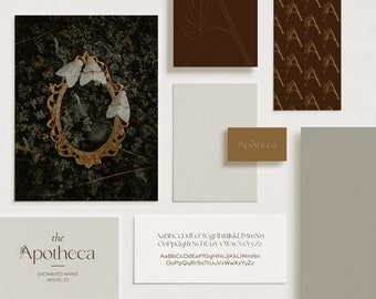 Apotheca, Semi-Custom Brand Kit, Premade Brand kit, Premade Logo Design, Brand Package