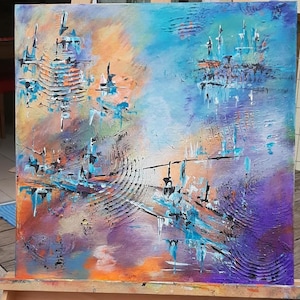 Acrylic painting Abstract on canvas
