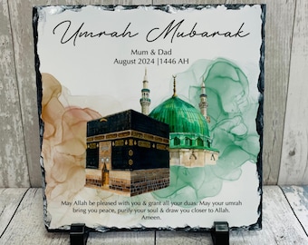 Personalised Umrah Hajj Slate Gift| Umrah Mubarak Gift| Hajj Mubarak Gift| Islamic Gift| Islamic Umrah Hajj Gift