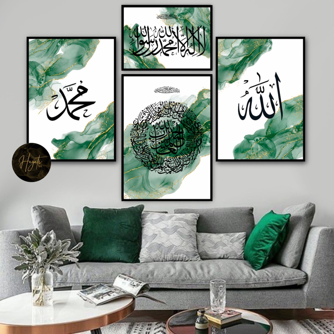 green-islamic-prints-islamic-calligraphy-wall-art-abstract-wall-art