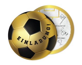 Friendly Fox Fußball Einladung zum Kindergeburtstag, 12 Einladungskarten Fussball runde Geburtstagseinladungen