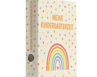 Friendly Fox Meine Kindergartenzeit Ordner DIN A4 Kindergarten Portfolio Ordner Junge Mädchen