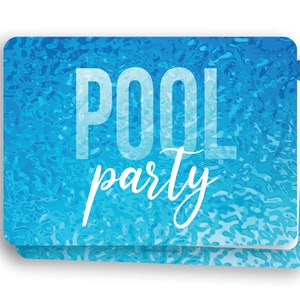Friendly Fox swimming pool invitation, 12x invitation cards for children's birthday pool parties in the swimming pool, aqua park or beach club