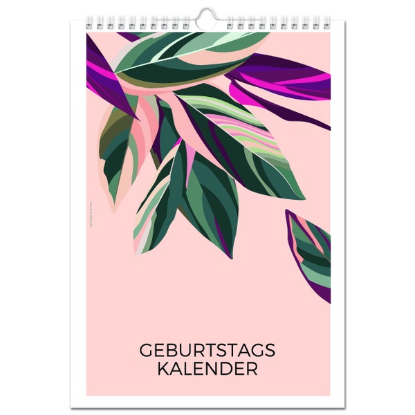 Friendly Fox Geburtstagskalender Jahresunabhängig, 1x DIN A4 Ewiger Kalender für Geburtstage, Kalender ohne Jahr Blätter