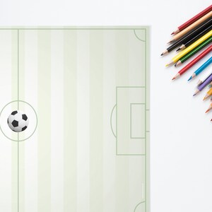 Desk pad for boys football, DIN A2 coloring pad football, desk pad made of paper for children, football desk pad image 4