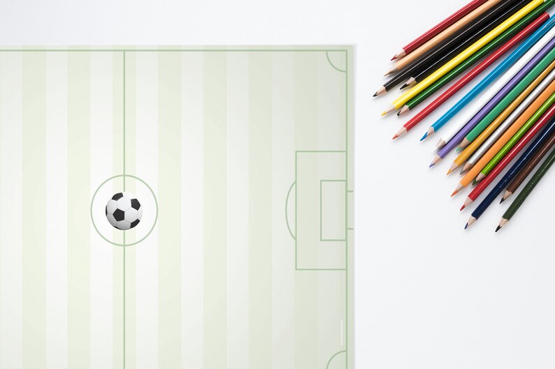 Desk pad for boys football, DIN A2 coloring pad football, desk pad made of paper for children, football desk pad image 4
