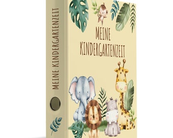 Tiere Sammelordner Kinder, Erinnerungen Kindergarten Ordner, Meine Kindergartenzeit Portfolio Ordner DIN A4 Ordner