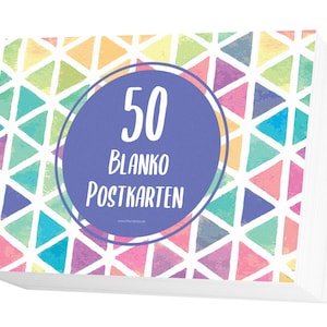 Friendly Fox Blanko Postkarten DIY Postkarten Selbstgestalten oder Selbstbedrucken, 50 Stück weiße A6 Karten zum kreativen Malen und Basteln