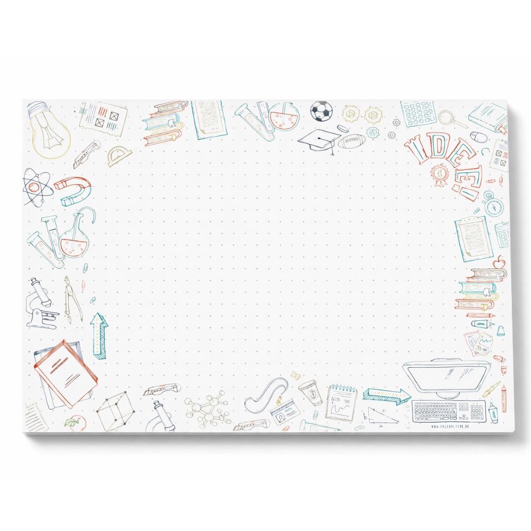 Friendly Fox Back to School Paper Desk Pad, DIN A2 Tear-off Paper ...